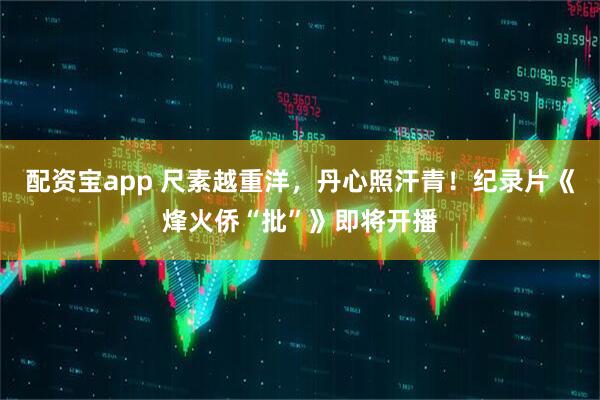配资宝app 尺素越重洋，丹心照汗青！纪录片《烽火侨“批”》即将开播